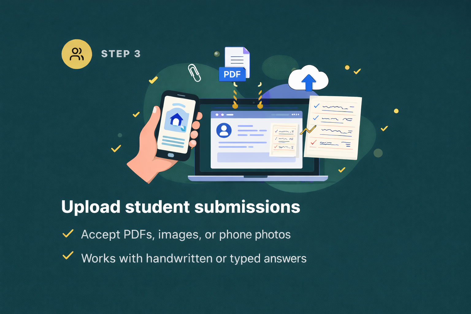 Upload student submissions for agent processing